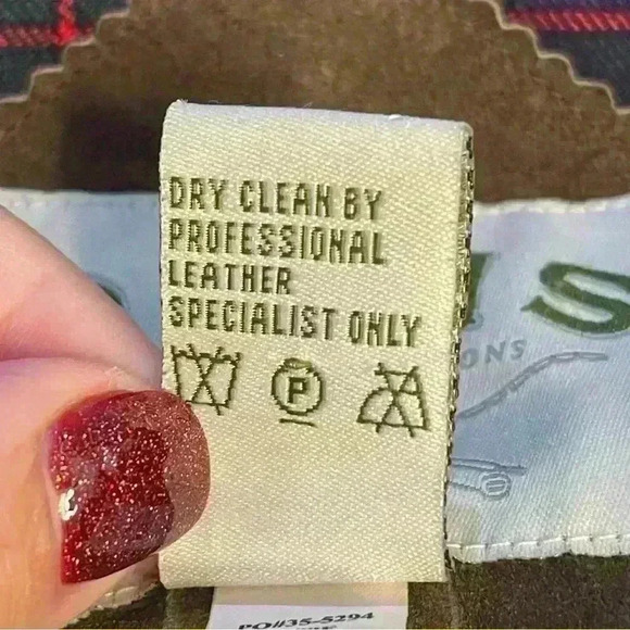 Men’s Vtg ORVIS Sporting Traditions LEATHER Jacket Coat sz XL Zip Up Olive Green - Picture 8 of 9